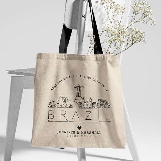 Mariage du Brésil | Sac fourre-tout Skyline stylis