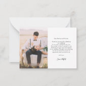 Mariage du budget - Carte de remerciements à la ma (Dos)