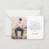 Mariage du budget - Carte de remerciements à la ma (Dos)