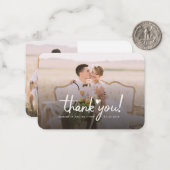 Mariage du budget - Carte de remerciements à la ma (Devant/Arrière en situation)