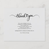 Mariage du budget - Carte de remerciements à la ma (Dos)