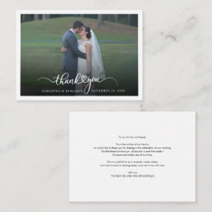 Mariage du budget photo Newlyweds Carte de remerci