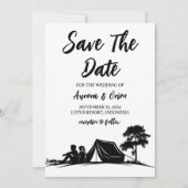 mariage du camping enregistrer les cartes de date (Devant)