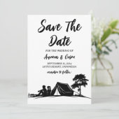 mariage du camping enregistrer les cartes de date (Debout devant)