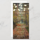 Mariage du chemin forestier enchanté menu mince du (Devant / Derrière)