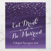 Mariage du ciel étoilé boire du vin étiquettes (Étiquettes simples)