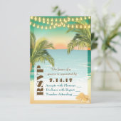 Mariage du coucher de soleil sur la plage RSVP (Debout devant)