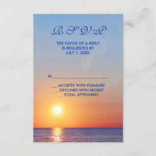 Mariage du coucher du soleil RSVP