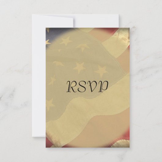 Mariage du drapeau américain RSVP (Dos)