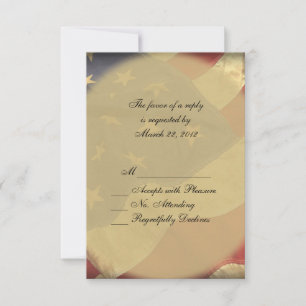 Mariage du drapeau américain RSVP