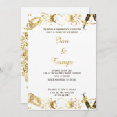 Mariage du jeu d'or Invitation (Devant / Derrière)