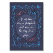 Mariage du livre de lecture - Carte de table (Dos)