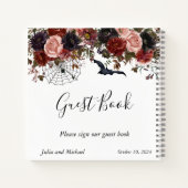 Mariage du livre d'hôtes Halloween automne Floral (Dos)