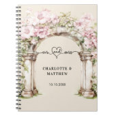 Mariage du livre d'hôtes m mrs coeur rose florales (Devant)