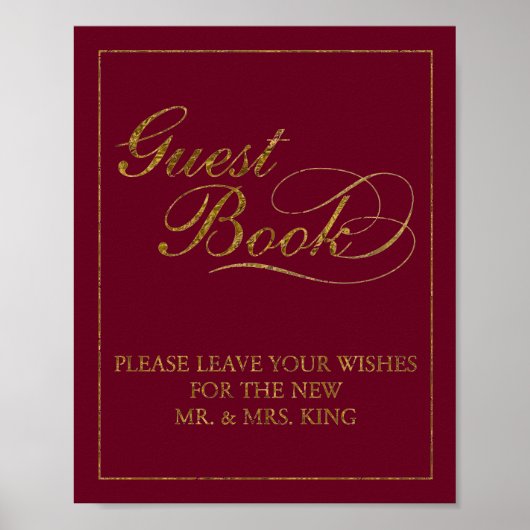 mariage du livre d'or 8" x 10" Gold Foil (Devant)