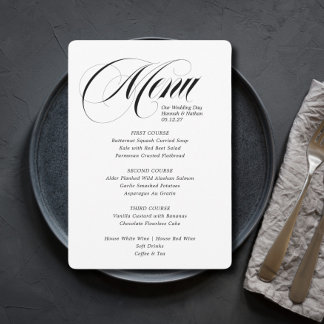 Mariage du menu Titre Luxe