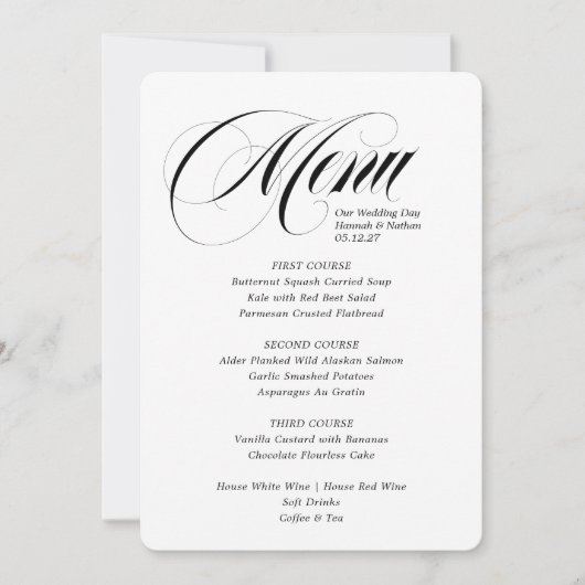 Mariage du menu Titre Luxe (Devant)