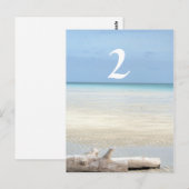 Mariage du numéro de table de plage (Devant / Derrière)