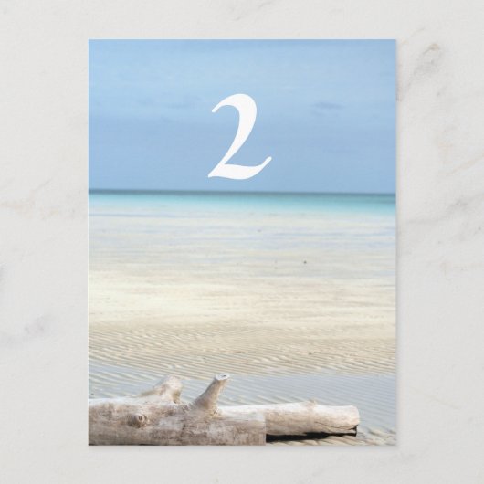 Mariage du numéro de table de plage (Devant)