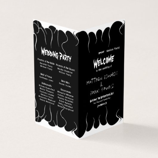 Mariage du programme de la cérémonie des feux noir (Outside)