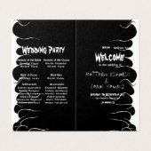 Mariage du programme de la cérémonie des feux noir (Outside Unfolded)