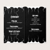 Mariage du programme de la cérémonie des feux noir (Inside Unfolded)