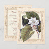 Mariage du Sud au Magnolia Blanc Save the Date (Devant / Derrière)