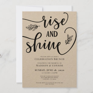 Mariage du week-end de Rise and Shine Invitation d
