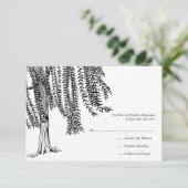 Mariage du Willow Tree blanc et noir RSVP (Debout devant)