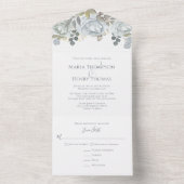 Mariage Dusty Blue Modèle Invité Destinataires Nom (À l'intérieur)