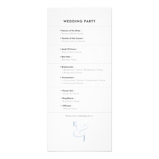 Mariage Dusty Blue & | Programme | Code QR (Dos)