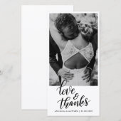 Mariage écrit à la main Amour et Merci | Photo de  (Devant / Derrière)