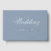 Mariage Écriture Calligraphique Simple Bleu Poussi (Recto)