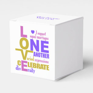 Mariage Égalité / One Love ballotins personnalisés