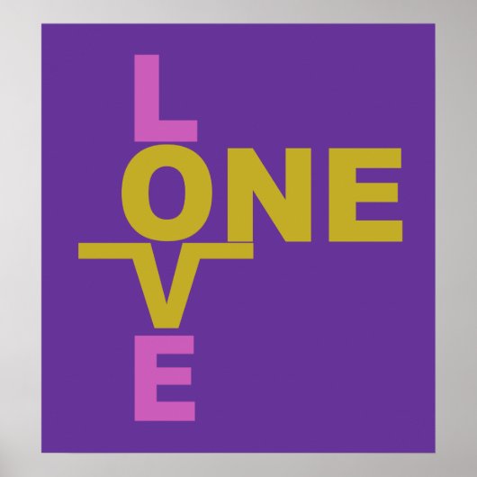 Mariage Egalité / Poster personnalisé One Love (Devant)