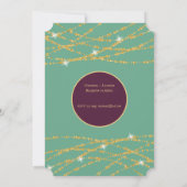 Mariage Eggplant Mint or String Invitations (Dos)