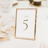 Mariage Elegance Moderne Numéro de table
