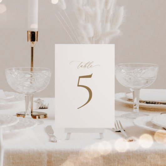 Mariage Elegance Moderne Numéro de table