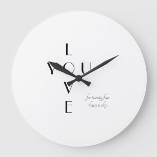 Mariage élégant Aimez-vous Horloge murale