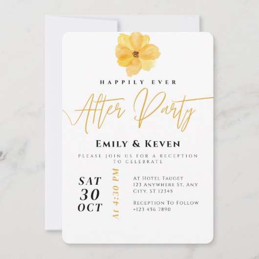 Mariage élégant après une invitation de fête (Devant)