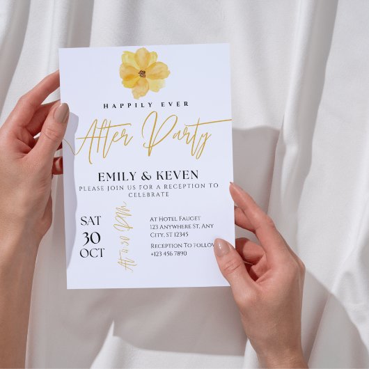 Mariage élégant après une invitation de fête