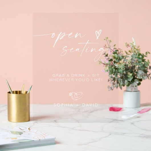 Mariage Élégant Assignés Sièges Ne Sont Pas Notre  (Mariage)