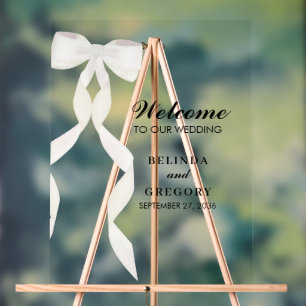Mariage élégant au ruban blanc à la bow
