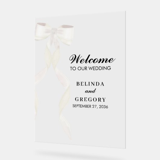 Mariage élégant au ruban blanc à la bow (Angle)