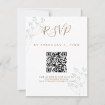 Mariage Élégant avec Code QR pour RSVP