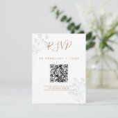 Mariage Élégant avec Code QR pour RSVP (Debout devant)