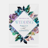 Mariage élégant bleu violet mélancolique (Recto)