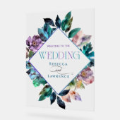 Mariage élégant bleu violet mélancolique (Angle)