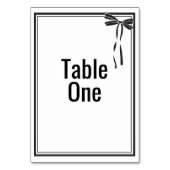 Mariage Elegant Bow Numéro de table (Par défaut)