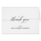 Mariage élégant, cartes de Merci, moderne, (Devant Horizontal)